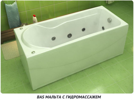 BAS Мальта 170x75 Акриловая ванна без гидромассажа