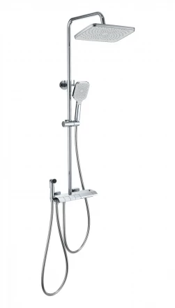 Wonzon &amp; Woghand Muse WW-B4132-A-CR Душевая система с техническим душем и термостатом хром
