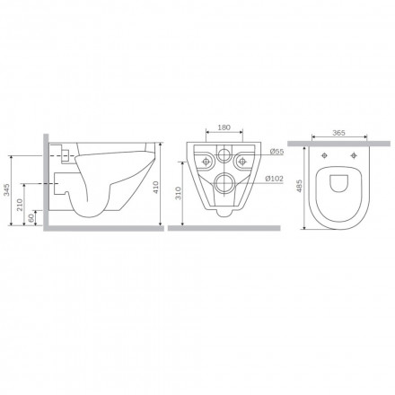 Am.pm Spirit V2.0 C701700WH Унитаз подвесной безободковый без сиденья