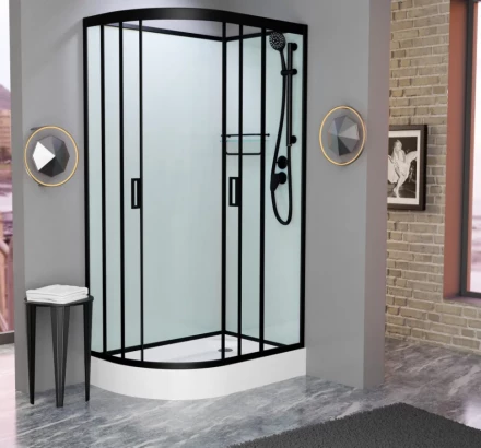 Frank F411R Black 114005 душевая кабина без крыши