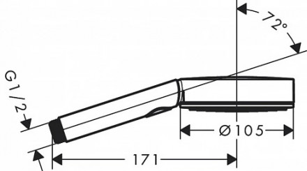 Ручной душ Hansgrohe Pulsify Select 105 3jet Activation EcoSmart 24110700