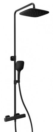 Ravak 10° FREE BLACK TD F 091.20/150 Душевая стойка с термостатическим смесителем
