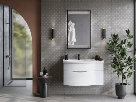 Kerama Marazzi Riva 100 тумба левая, белая матовая