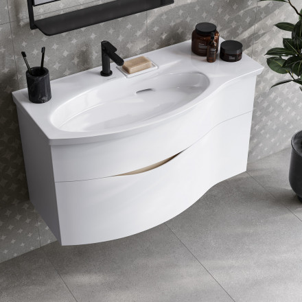 Kerama Marazzi Riva 100 тумба левая, белая матовая