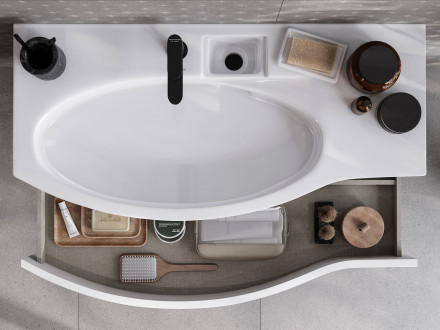 Kerama Marazzi Riva 100 тумба левая, белая матовая