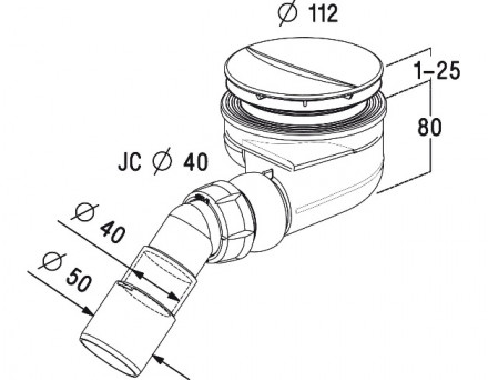 Radaway Turboflow TB90 сифон для душевого поддона