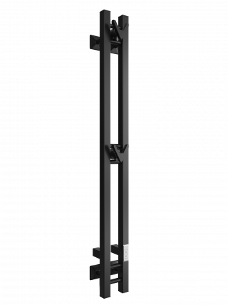 ДВИН X plaza neo 120/10 Полотенцесушитель электрический К диммер квадрат чёрный матовый