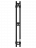 ДВИН X plaza neo 120/10 Полотенцесушитель электрический К диммер квадрат чёрный матовый