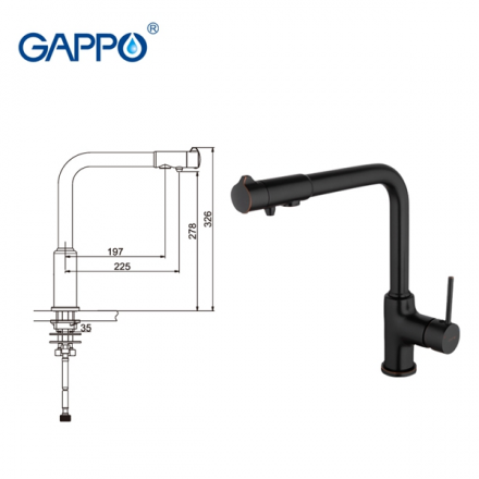 Gappo G4390-10 Смеситель для кухни