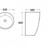 CeramaLux B134B раковина напольная 52x50 CeramaLux B134B раковина напольная 52x50