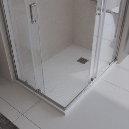 BelBagno UNO TRAY-MR-UNO-AH-120/90-35-W-CR душевой поддон из искусственного мрамора в комплекте с сифоном
