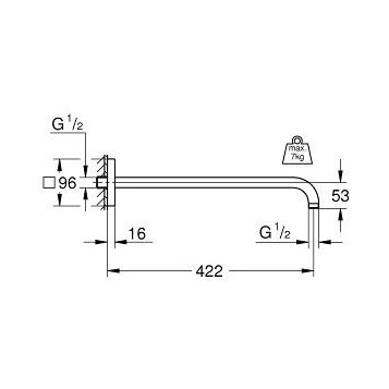 Grohe Rainshower 26145000 душевой кронштейн