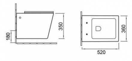 Santiline SL-5004SM-BD Унитаз подвесной с встроенным смесителем и функцией биде