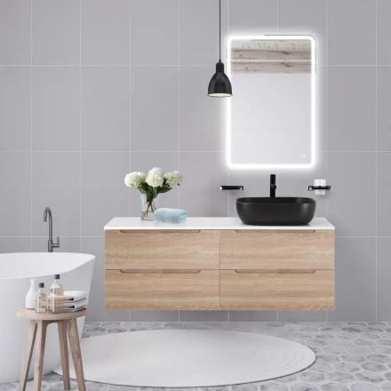 BelBagno KRAFT-600-2C-PIA-RT тумба с керамической раковиной напольная
