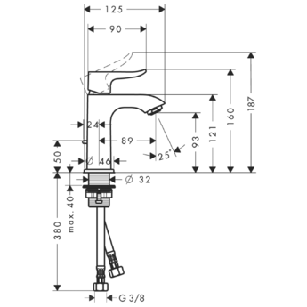 Hansgrohe Metris 31088000 смеситель для раковины 100 мм