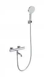 Wonzon &amp; Woghand Inn WW-B3013-A1-CR Смеситель для ванны с душем и термостатом черный матовый