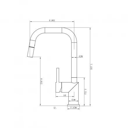 Wonzon &amp; Woghand WW-6018-MW Смеситель для кухни с выдвижным изливом белый матовый