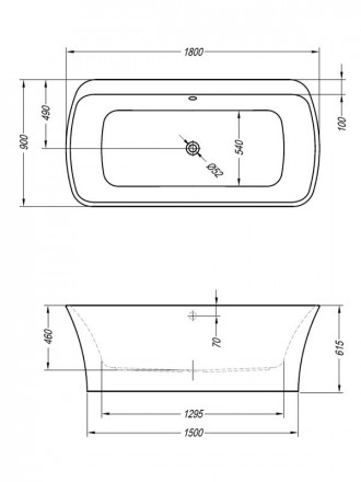 Kolpa san Marilyn FS 180x90 акриловая ванна