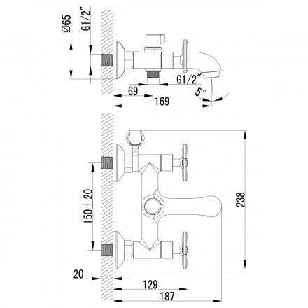 Lemark Plus Spirit LM1912C смеситель для ванны