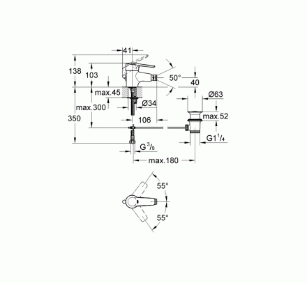 Grohe Eurostyle Cosmopolitan 33565002 Смеситель для биде
