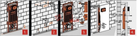 AlcaPlast A101/1120 Sádromodul Комплект 3в1 инсталляция с клавишей M70