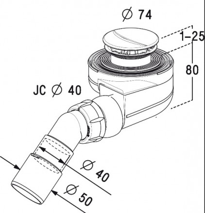 Radaway Turboflow TB50 сифон для душевого поддона