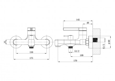 ESKO Canberra CR54-2 Смеситель для ванны