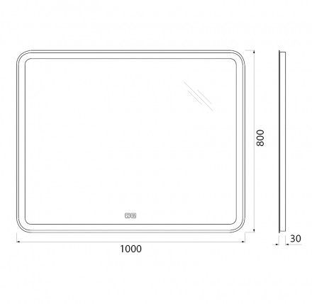 BelBagno SPC-MAR-1000-800-LED-TCH-WARMЗеркало
