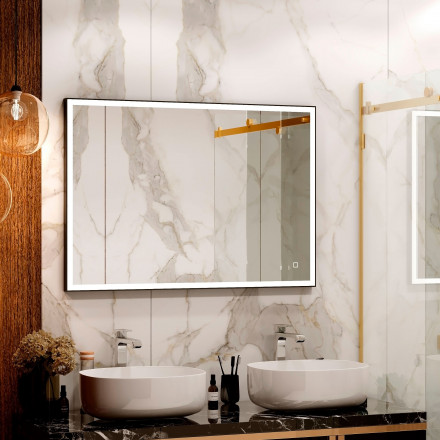 Континент Solid Black standart 1000x800 зеркало