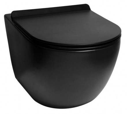Santiline SL-5002MB Унитаз подвесной черный матовый