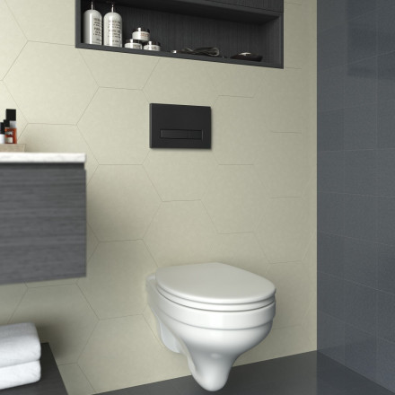 BERGES АТОМLine 40340 410 инсталляция для унитаза кнопка черная SoftTouch
