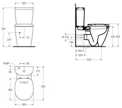 Ideal Standard Connect E803701 Напольный унитаз (чаша)