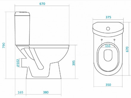 Santek Сенатор 1WH111823 унитаз-компакт