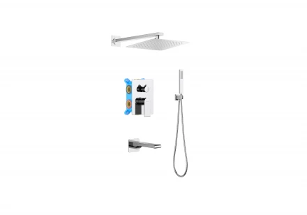 AQUATEK ЛИРА AQ1473CR set 4 в 1 душевой комплект