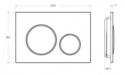 Belbagno BB-17C-GM клавиша смыва оружейная сталь