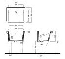Hatria Complementi 60 Y1VD Раковина хозяйственная