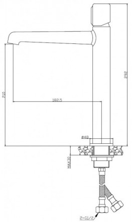 BelBagno UNO-LMC-NERO-W0 Смеситель для раковины чаши