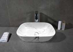 CeruttiSpa CR8217MMW раковина накладная, мрамор матовый белый