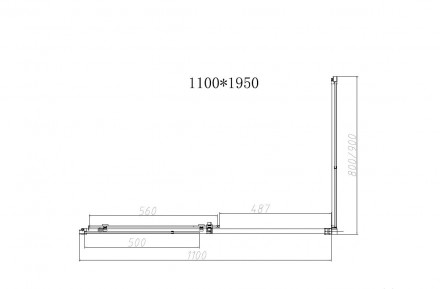 Vincea Slim-N VSR-4SN9011CLB душевой уголок