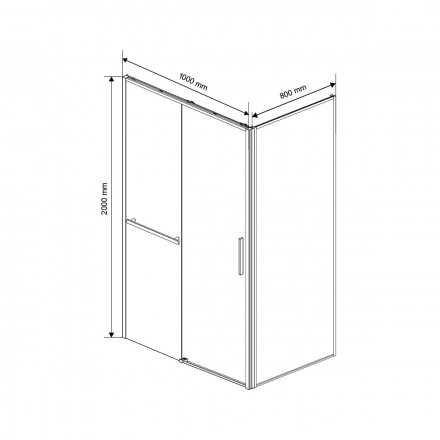 Vincea Slim Soft VSR-1SS8010CLB душевой уголок