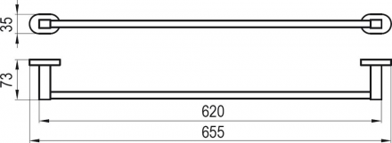 Ravak CR 310.00 Полотенцедержатель (1 полотенце), 66 см