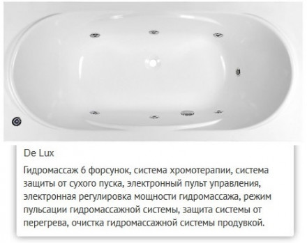 Эстет Астра 170x80 ванна с гидромассажем