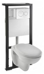 Vitra Normus 9773B003-7201 Унитаз подвесной в комплекте с инсталляцией (клавиша белая)