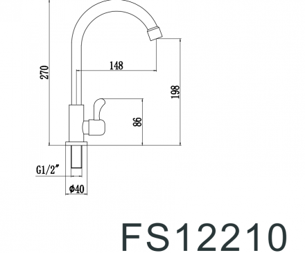 Fmark FS12210 смеситель на одну воду Fmark  моно