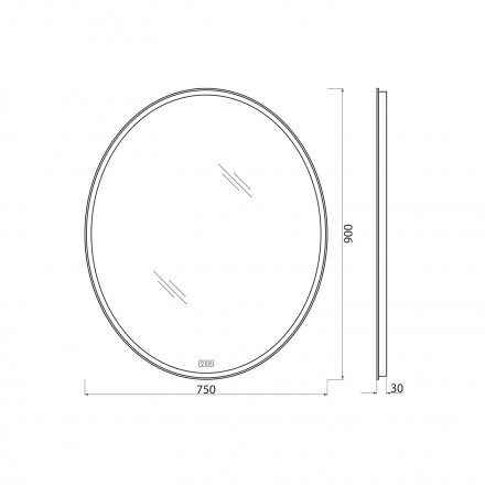 BelBagno SPC-VST-750-900-LED-TCH-WARMЗеркало