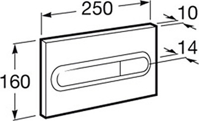 Roca Dual 890095001 клавиша смыва (Хром глянцевый)