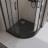 BelBagno UNO TRAY-MR-UNO-R-90-550-35-NERO-CR душевой поддон из искусственного мрамора в комплекте с сифоном