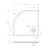 BelBagno UNO TRAY-MR-UNO-R-90-550-35-NERO-CR душевой поддон из искусственного мрамора в комплекте с сифоном