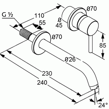 KLUDI Bozz 382450576 смеситель для раковины
