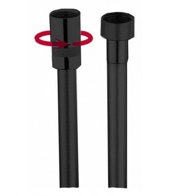 Bossini Cromolux A00167C.073.1 душевой шланг 1500 мм (черный матовый)